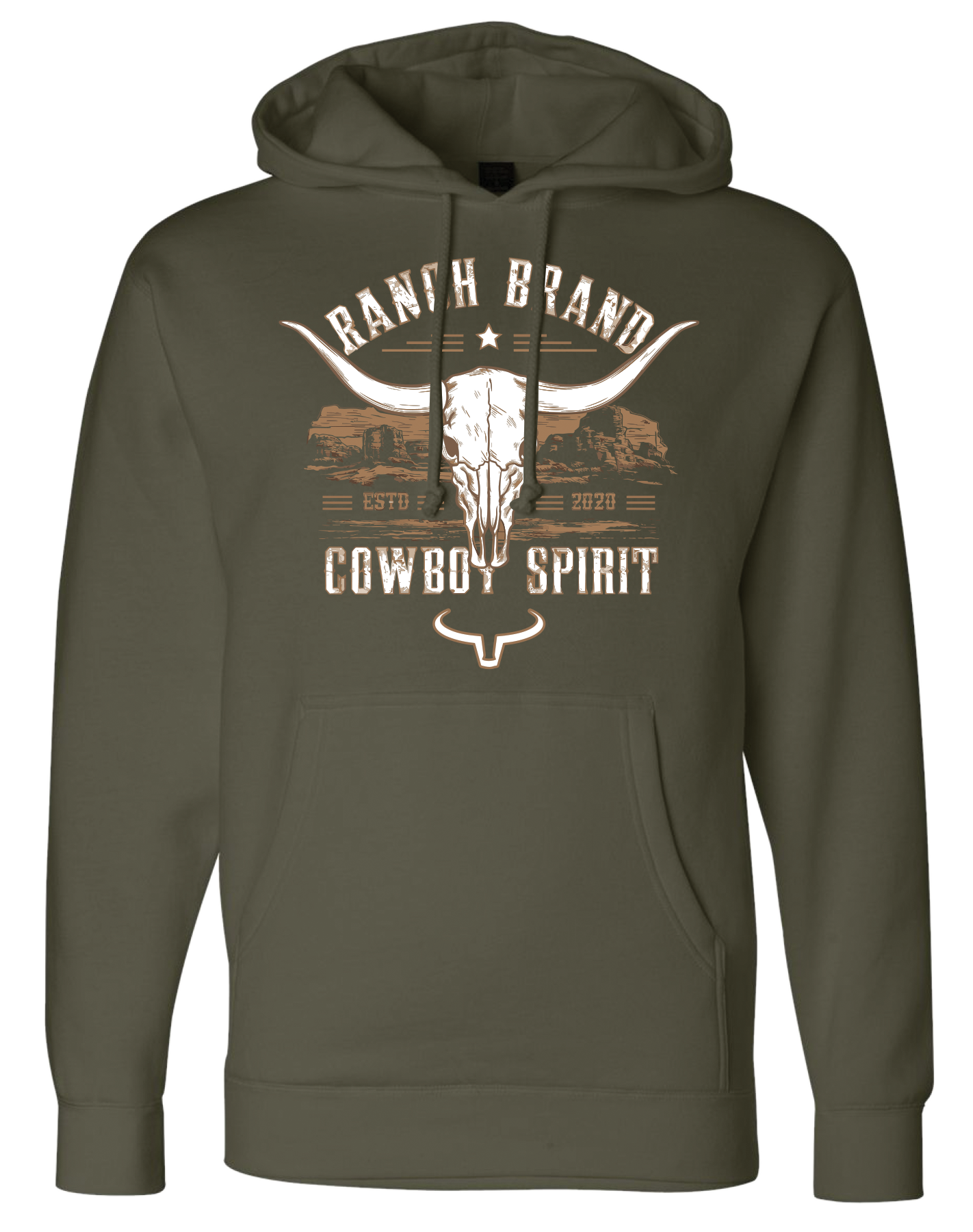 Ranch Brand | Hoodie Unisexe Skull 7 | Army