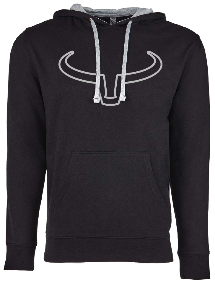 Ranch Brand | Lightweight Unisex Outline Hoodie | Black & Grey