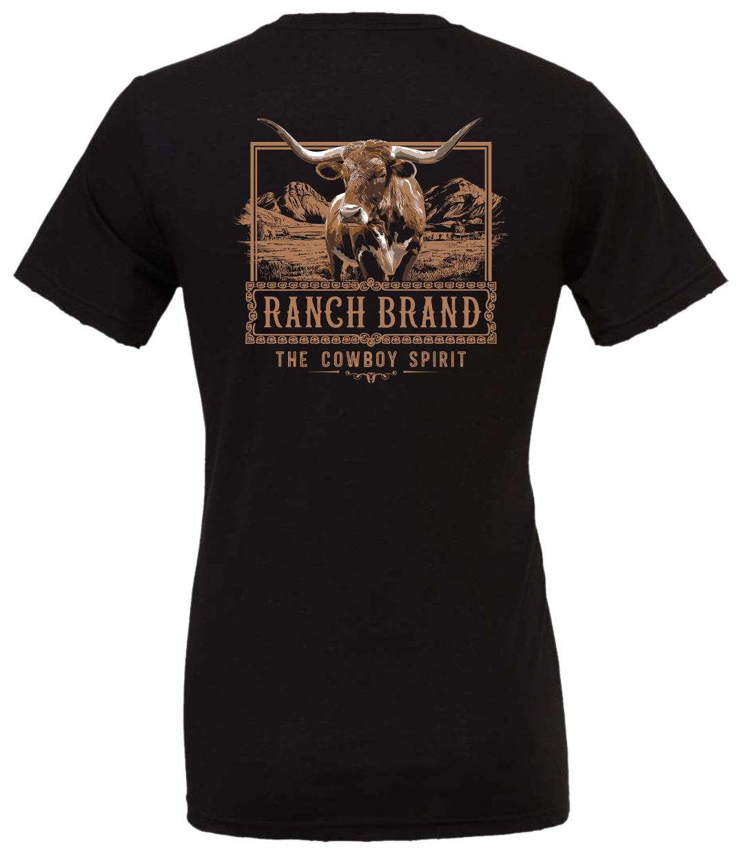 Ranch Brand | T-Shirt Homme Longhorn 8 | Noir