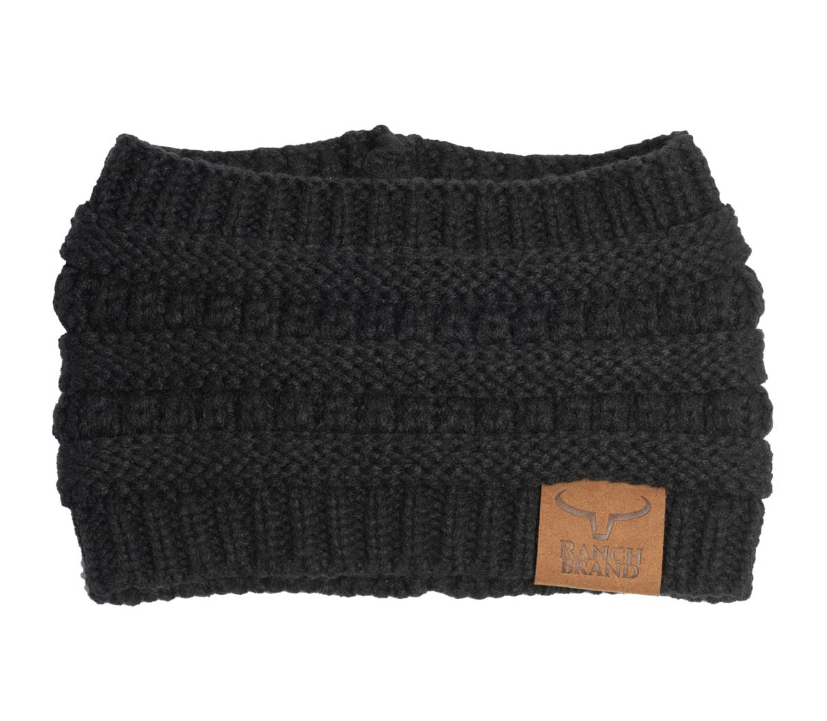 Bandeau Femme | Noir | Patch De Cuir