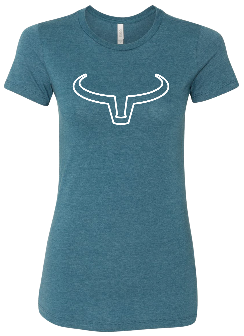 Ranch Brand | Woman T-Shirt Outline | Teal & White