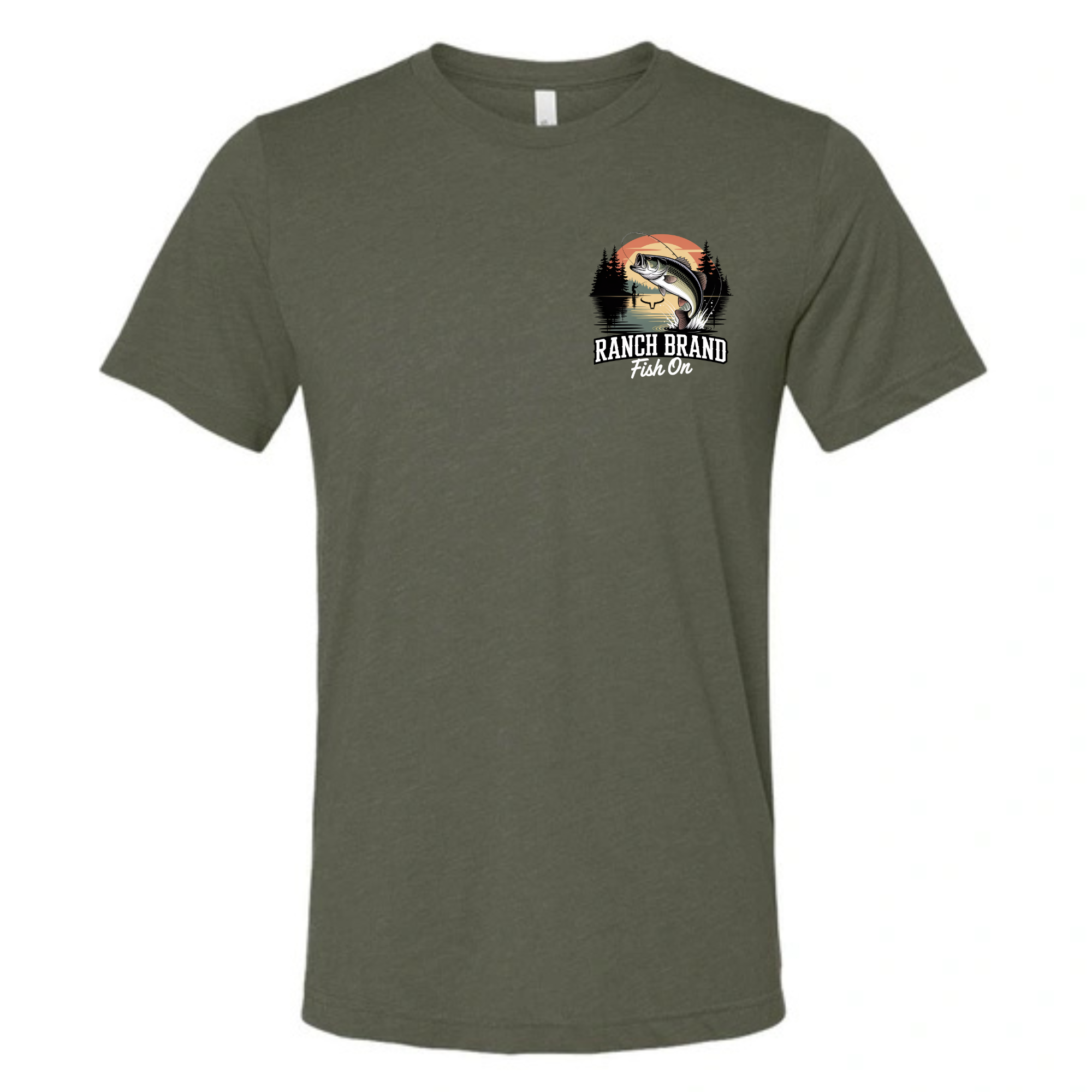 T-Shirt Homme Fish On Army Ranch Brand