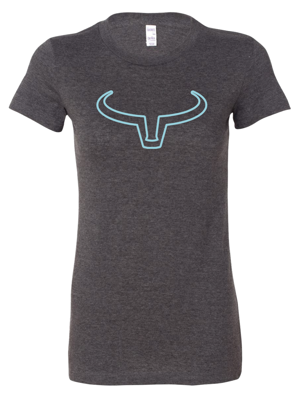 Ranch Brand | Woman T-Shirt Outline | Dark Gray & Turquoise
