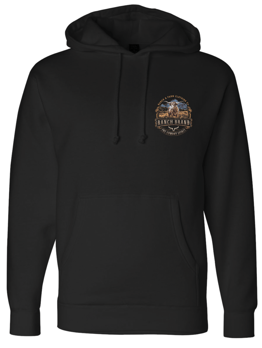 Ranch Brand | Hoodie Unisexe Longhorn 6 | Noir