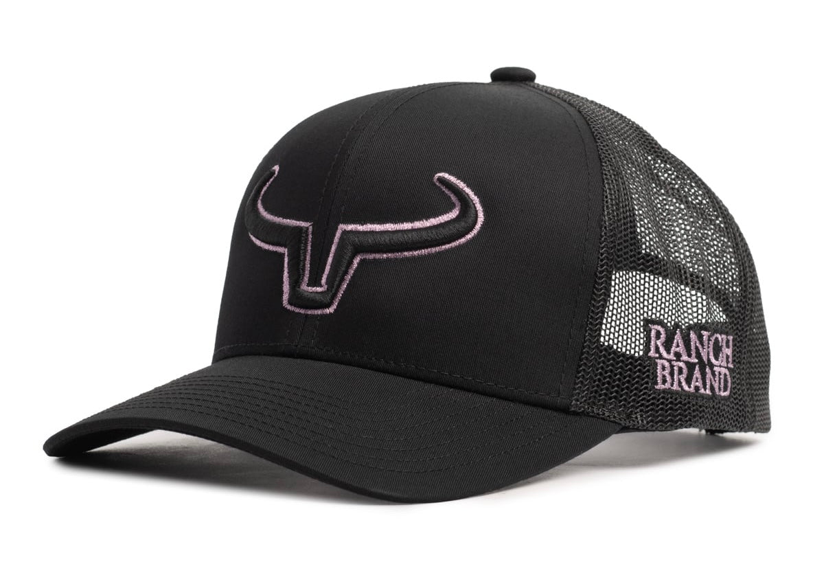 Rancher | Noir & Mesh Noir | Logo Noir & Lilas