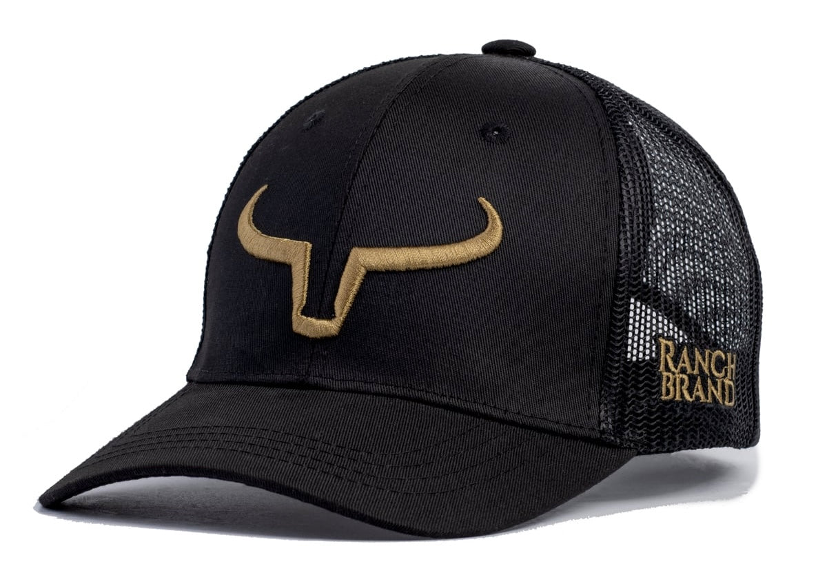 Casquette Ponytail Femme | Noir & Mesh Noir | Logo Coyote Brown