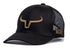 Casquette Ponytail Femme | Noir & Mesh Noir | Logo Coyote Brown