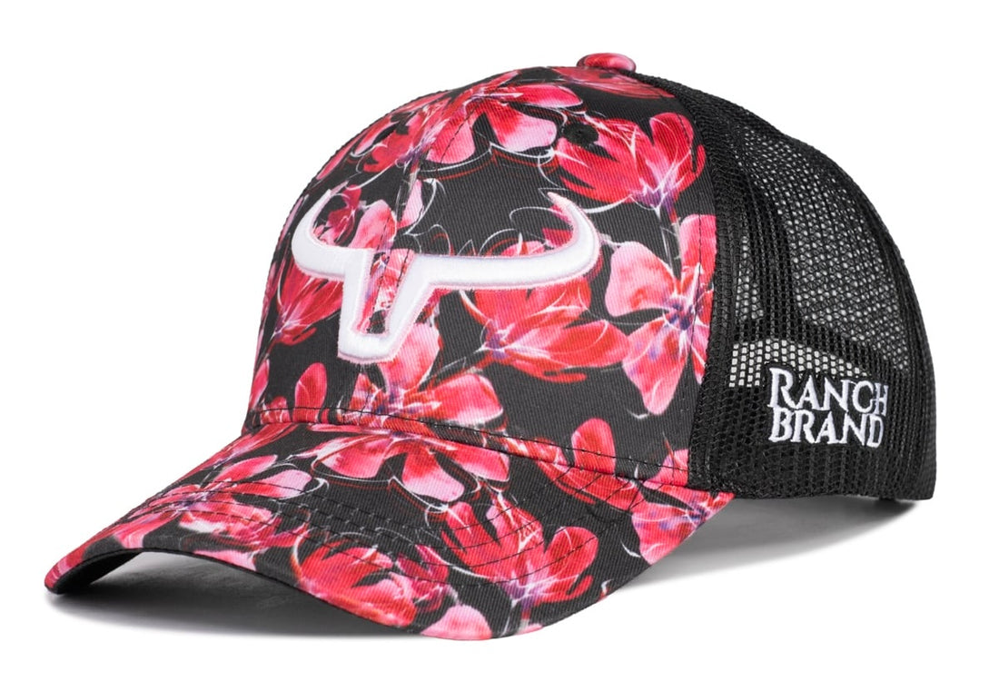 Casquette Ponytail Femme Fleur 39 | Logo Blanc