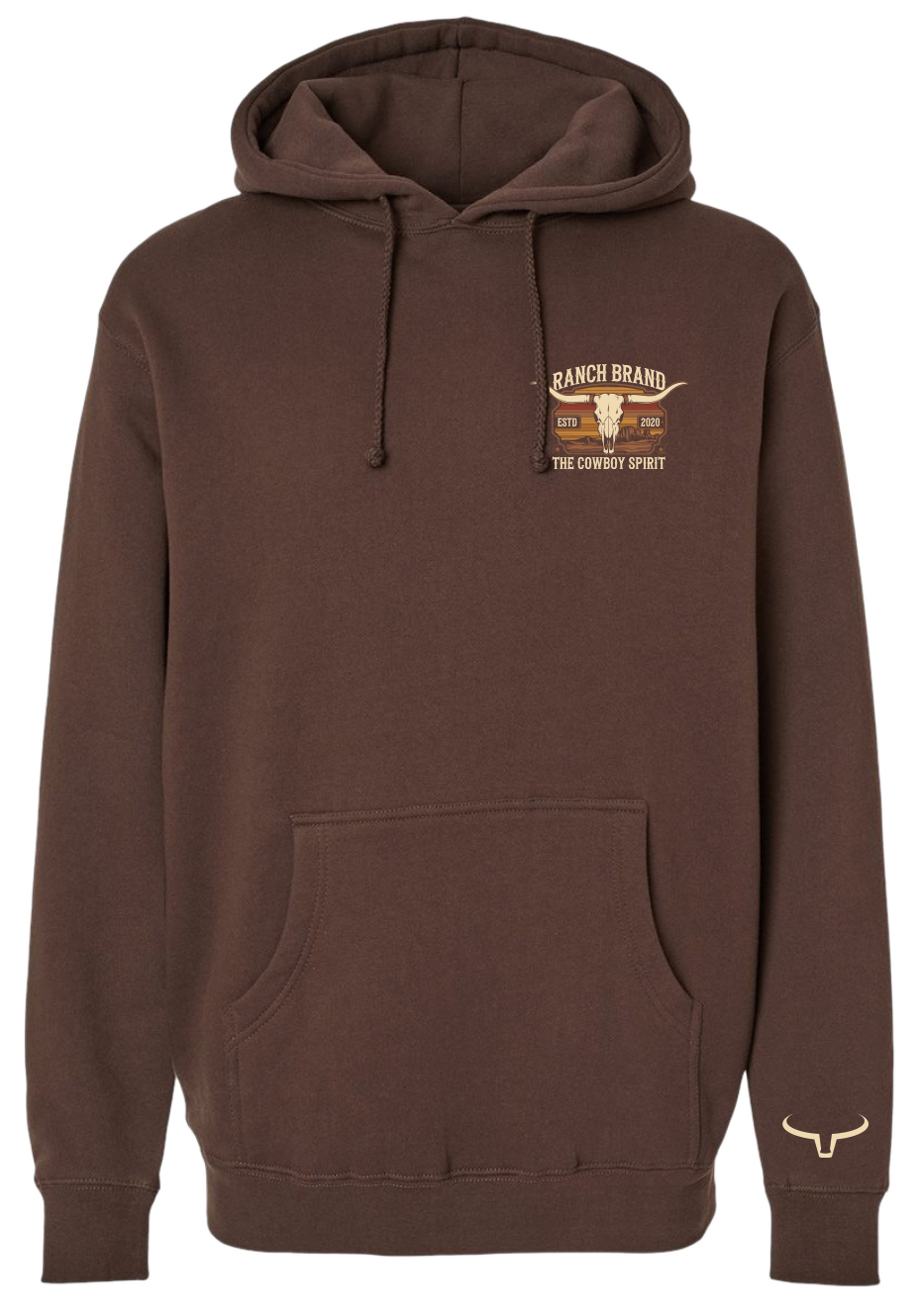 Ranch Brand | Hoodie Unisexe Skull 8 | Brun