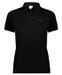 Polo western noir. Avec logo Ranch Brand bleu
