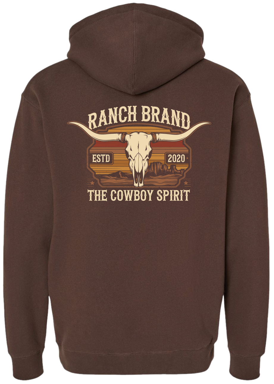 Ranch Brand | Hoodie Unisexe Skull 8 | Brun
