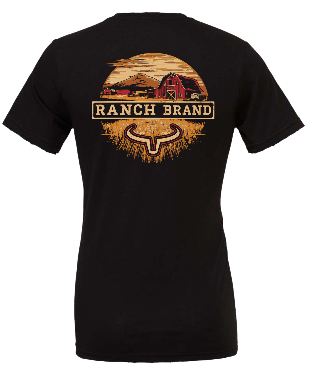 Ranch Brand | T-Shirt Homme Red Barn back | Noir