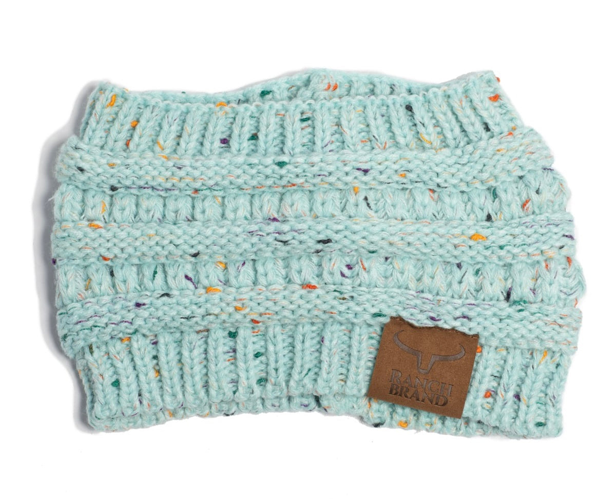 Bandeau Femme | Turquoise Mix | Patch De Cuir