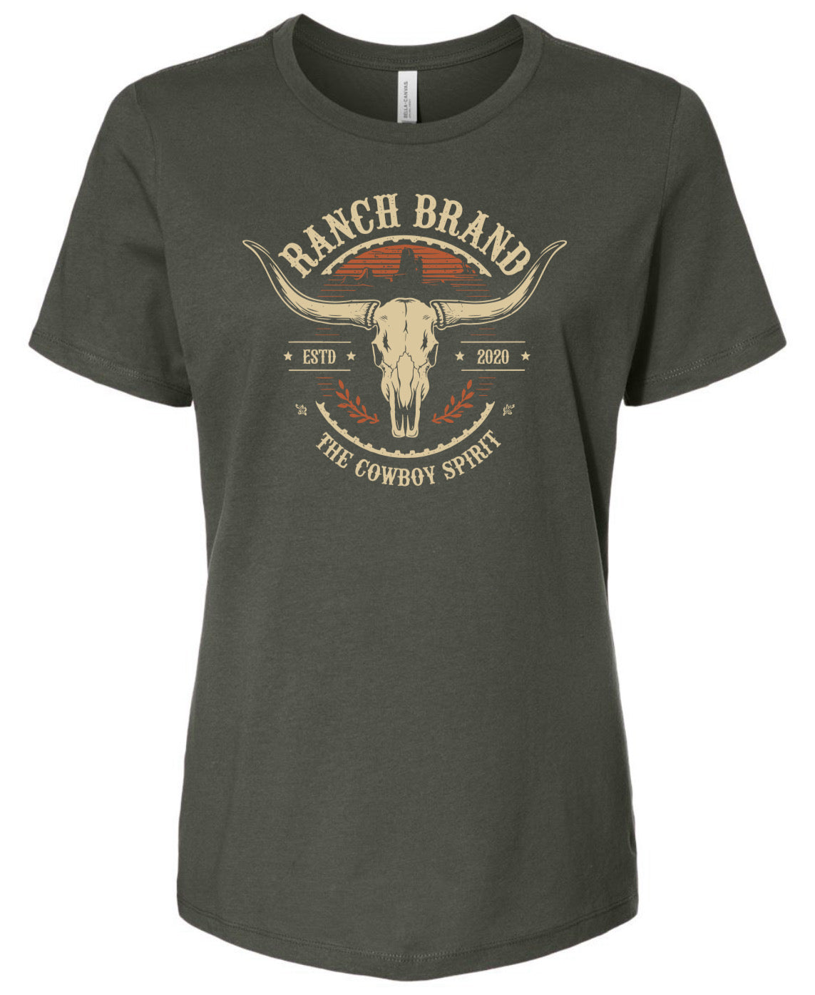 T-Shirt Femme Desert Skull Army Ranch Brand