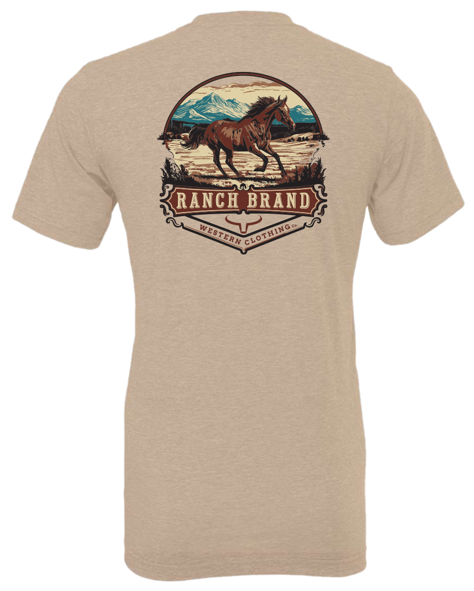 Ranch Brand | T-Shirt Homme Horse 2 back | Tan