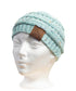 Bandeau Femme porté | Turquoise Mix | Patch De Cuir