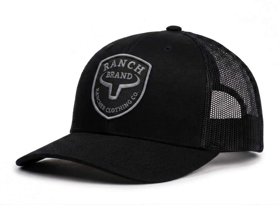 Casquette Patch Shield | Noir & Mesh Noir | Silver
