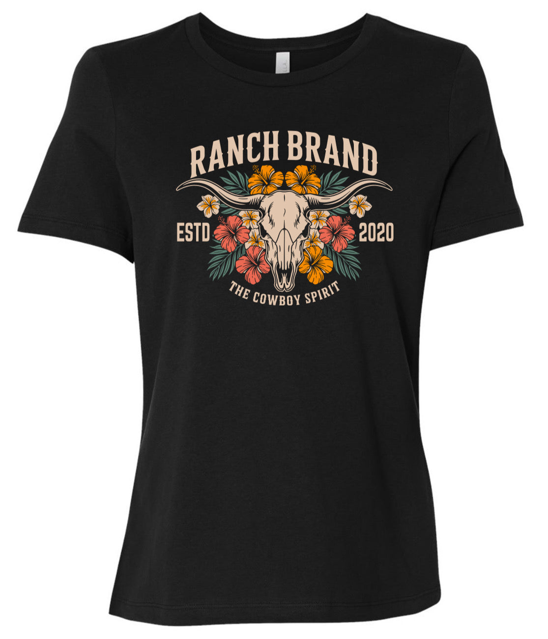 T-Shirt Femme Skull 2 Noir Ranch Brand