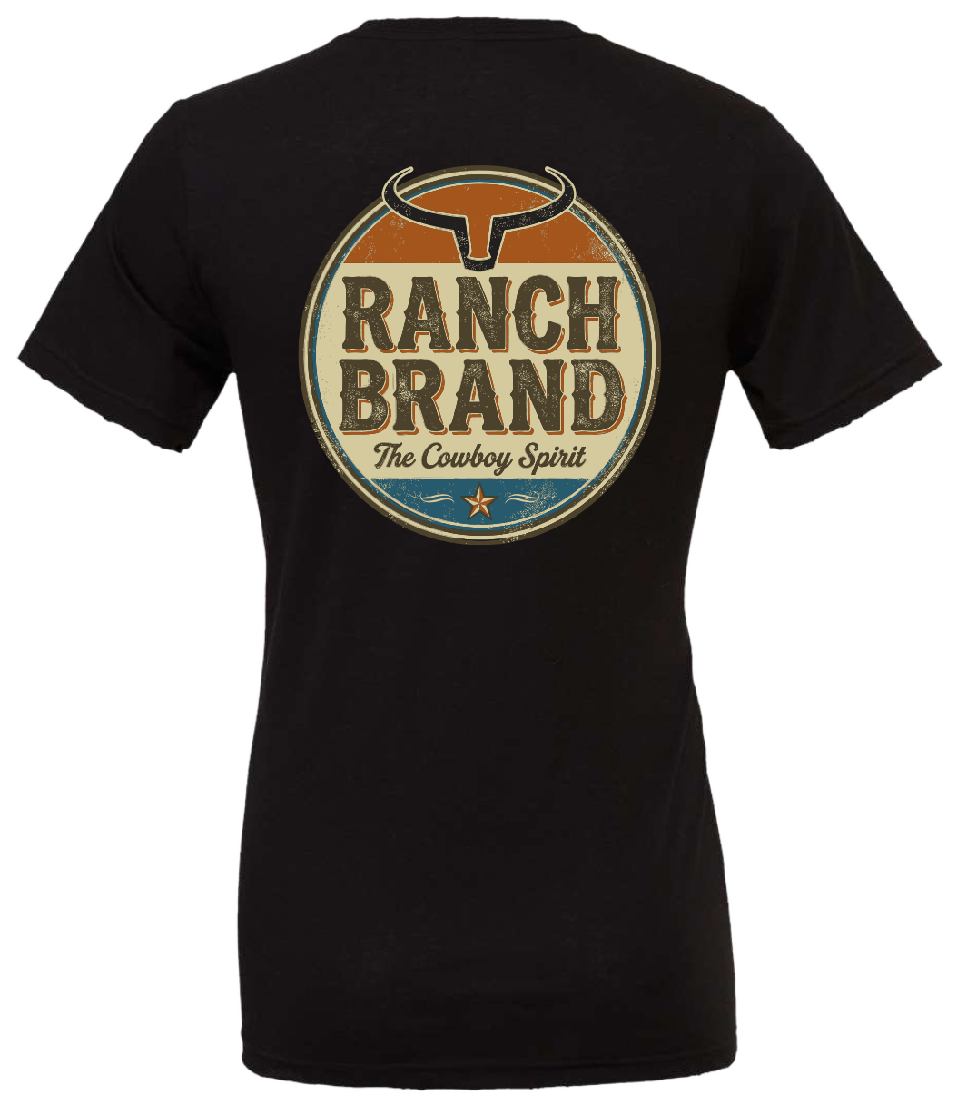 Ranch Brand | T-Shirt Homme Vintage | Noir