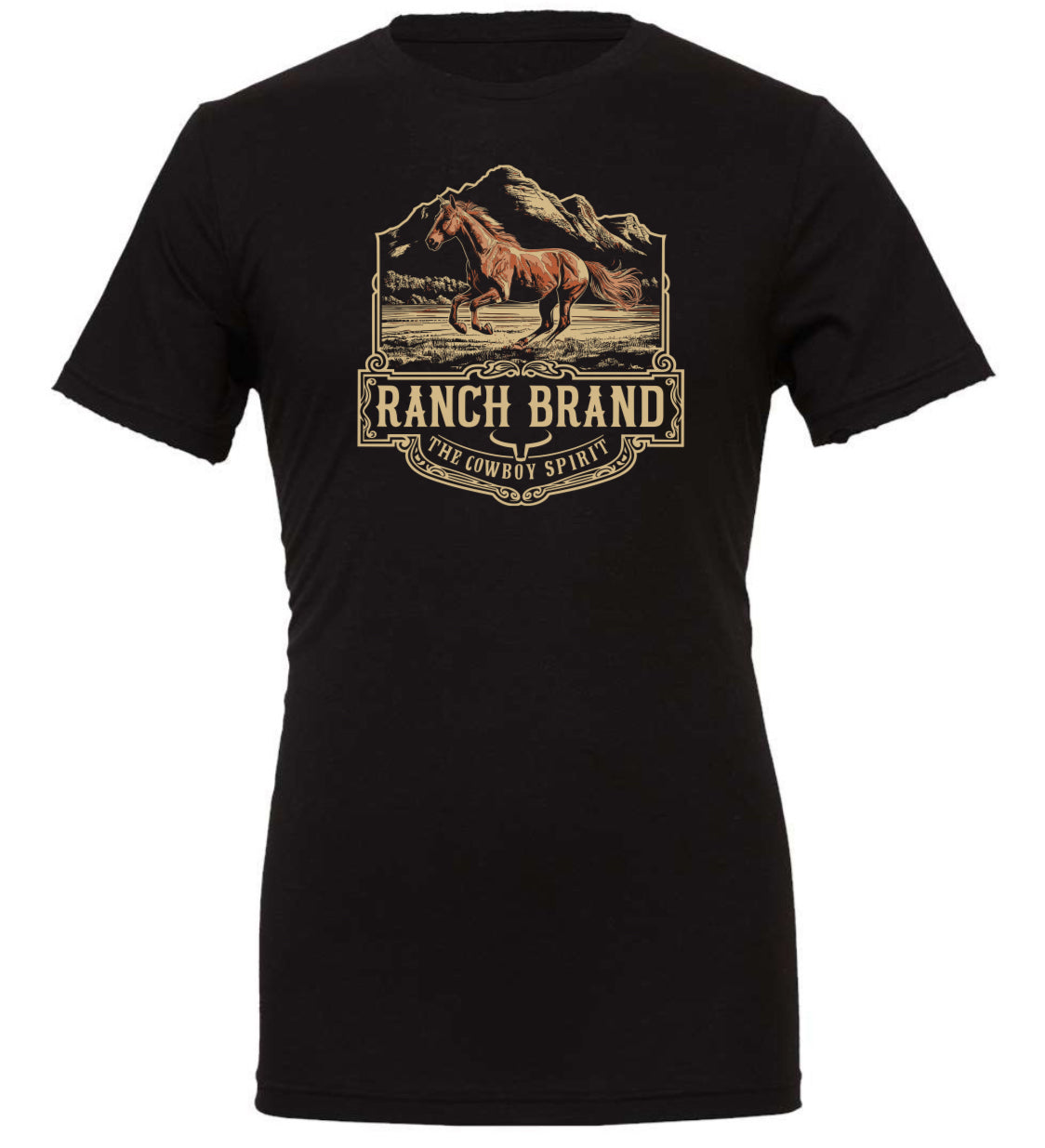 T-Shirt Homme Horse 3 Noir Ranch Brand