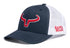 Casquette Rancher | Marine & Mesh Blanc | Logo Rouge & Blanc