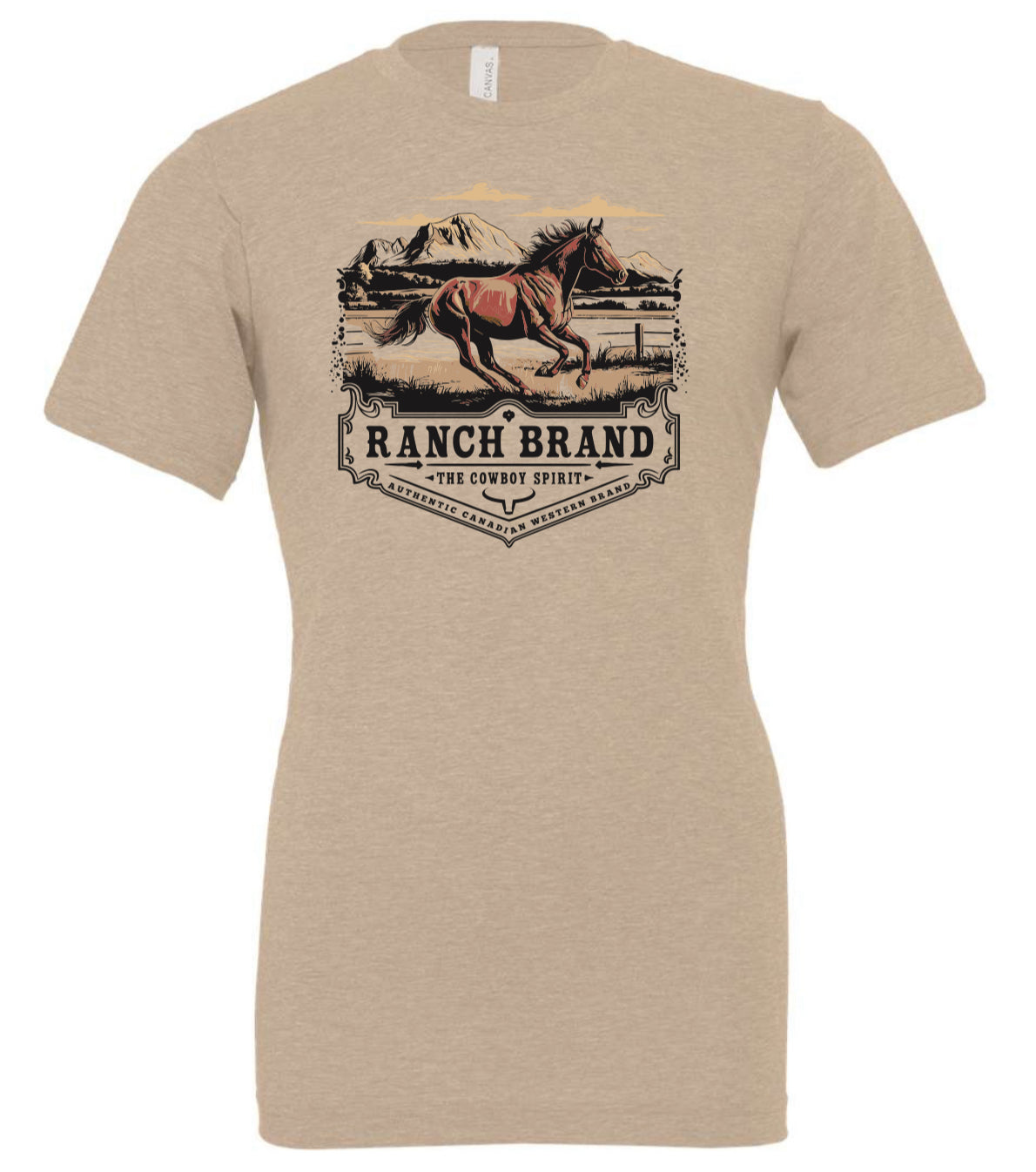 T-Shirt Homme Horse 5 Tan Ranch Brand