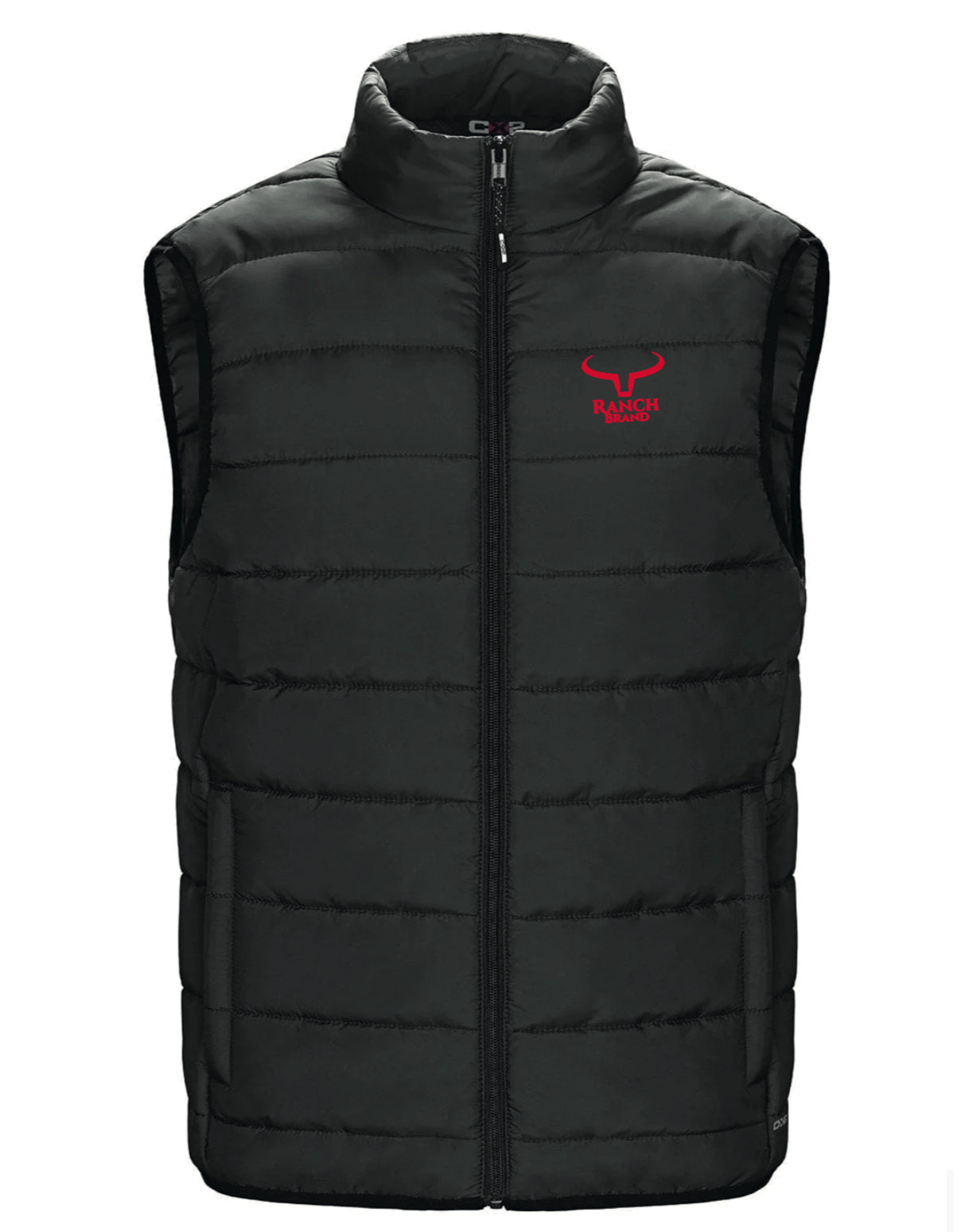 Ranch Brand | Veste Sans Manche Légère pour Homme | Noir & Rouge