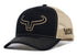 Casquette Rancher | Noir & Mesh Gold | Logo Noir & Gold