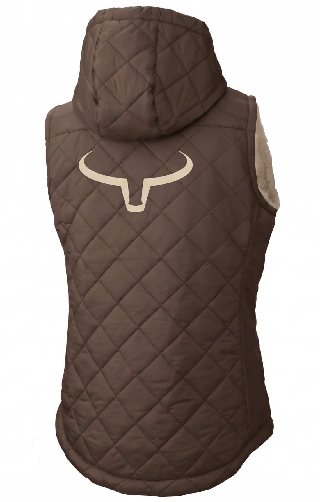 Ranch Brand | Veste matelassée à doublure Sherpa pour Femme | Brun Logo Tan