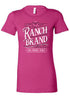 T-shirt western rose, avec Logo Ranch brand blanc