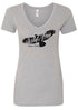 T-shirt western gris, avec graphique noir