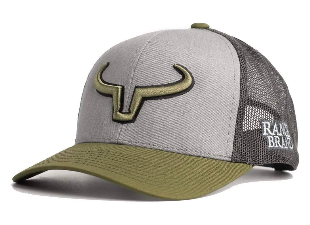 Rancher | Gris / Khaki & Mesh Graphite | Logo Khaki et Noir