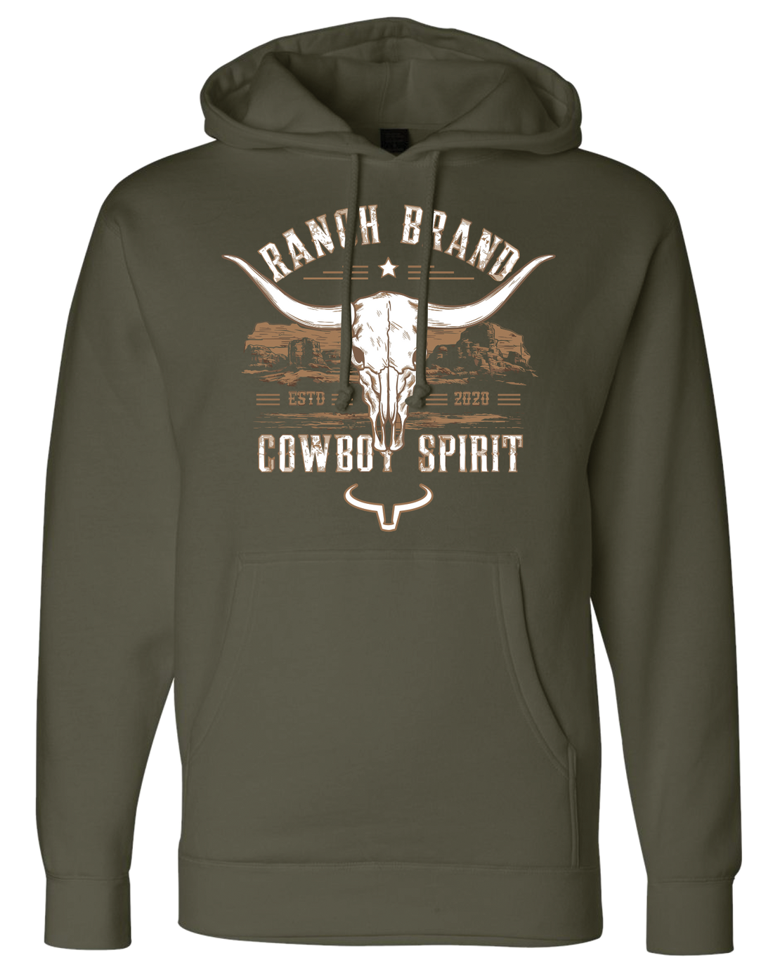 Ranch Brand | Hoodie Unisexe Skull 7  | Army