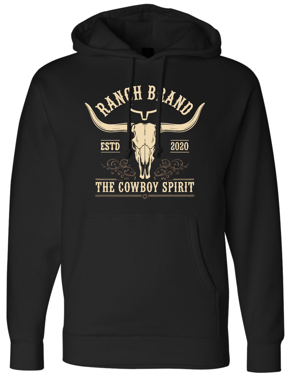 Ranch Brand | Unisex Skull Hoodie 8 | Black