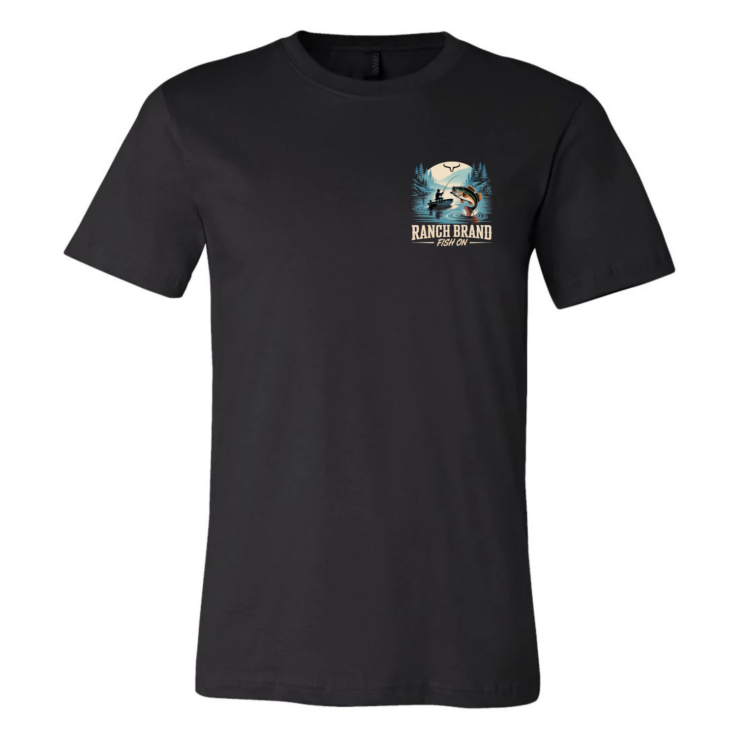 T-Shirt Homme Fish On Black Ranch Brand