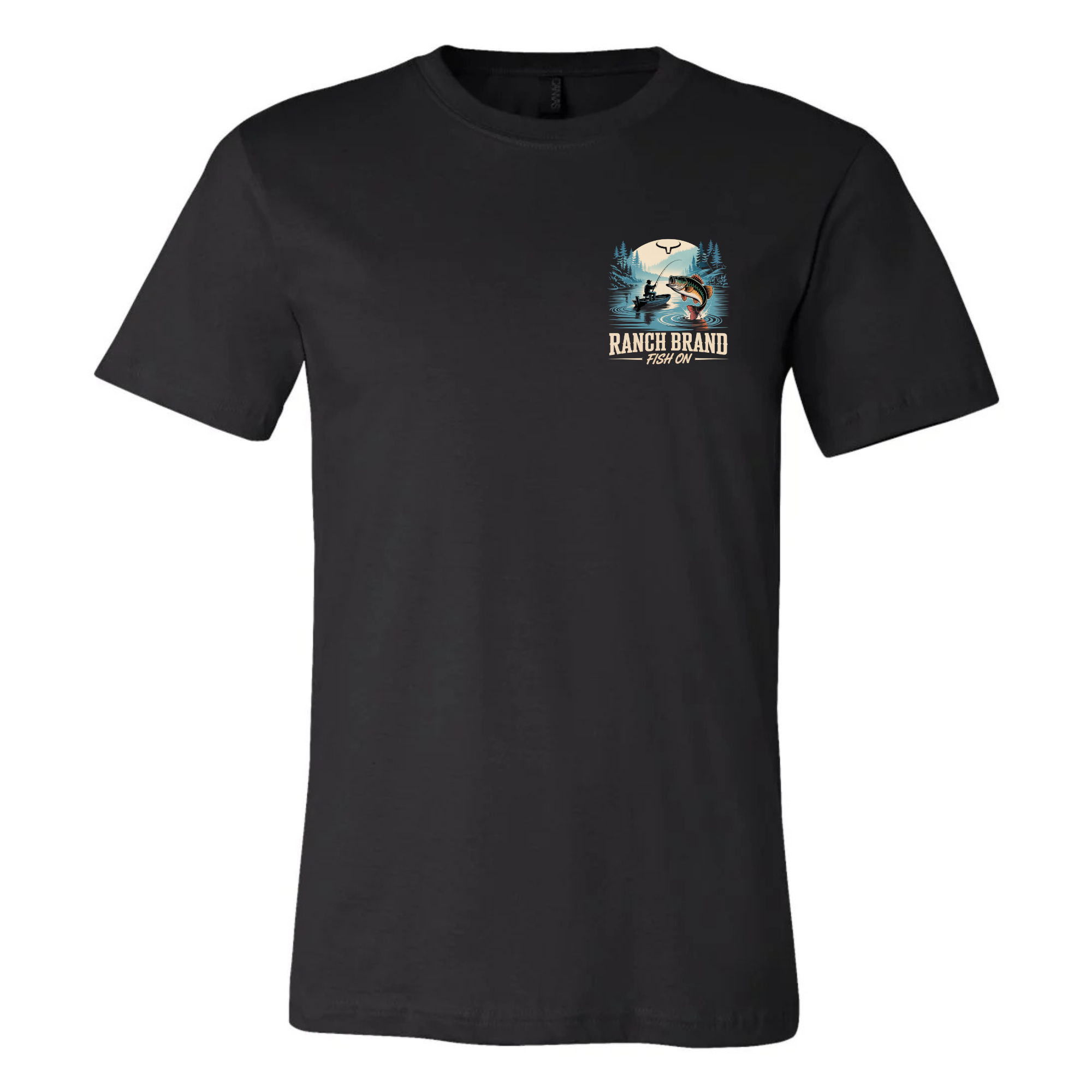 T-Shirt Homme Fish On Black Ranch Brand