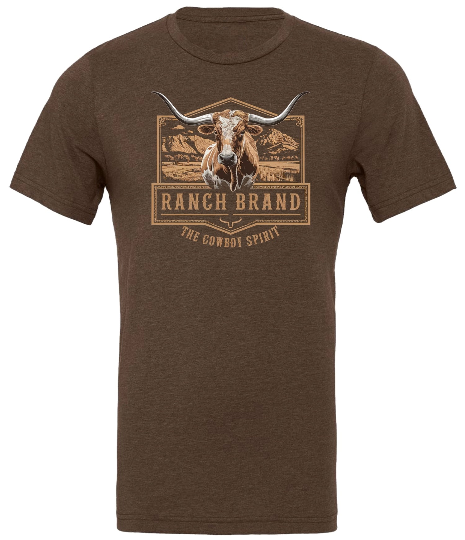 Ranch Brand | T-Shirt Homme Longhorn 8 | Brun