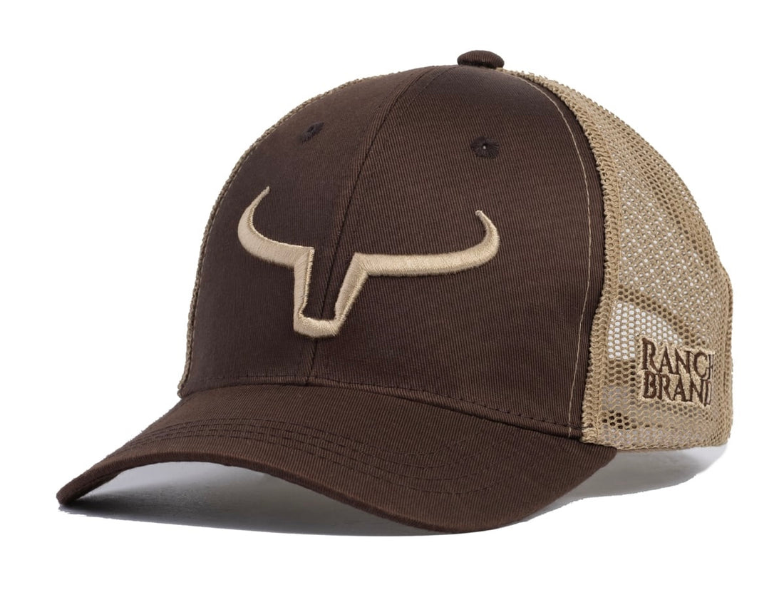 Casquette Ponytail Femme | Brun & Mesh Beige | Logo Beige