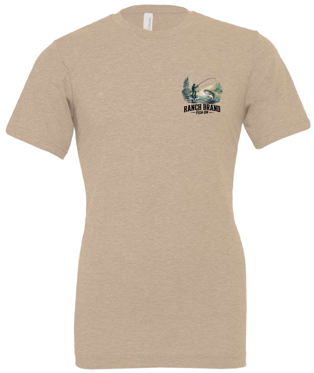 Ranch Brand | T-Shirt Homme Fish On 5 | Tan