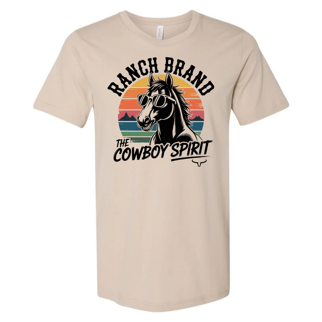 T-Shirt Homme Cool Horse 1 Tan Ranch Brand 