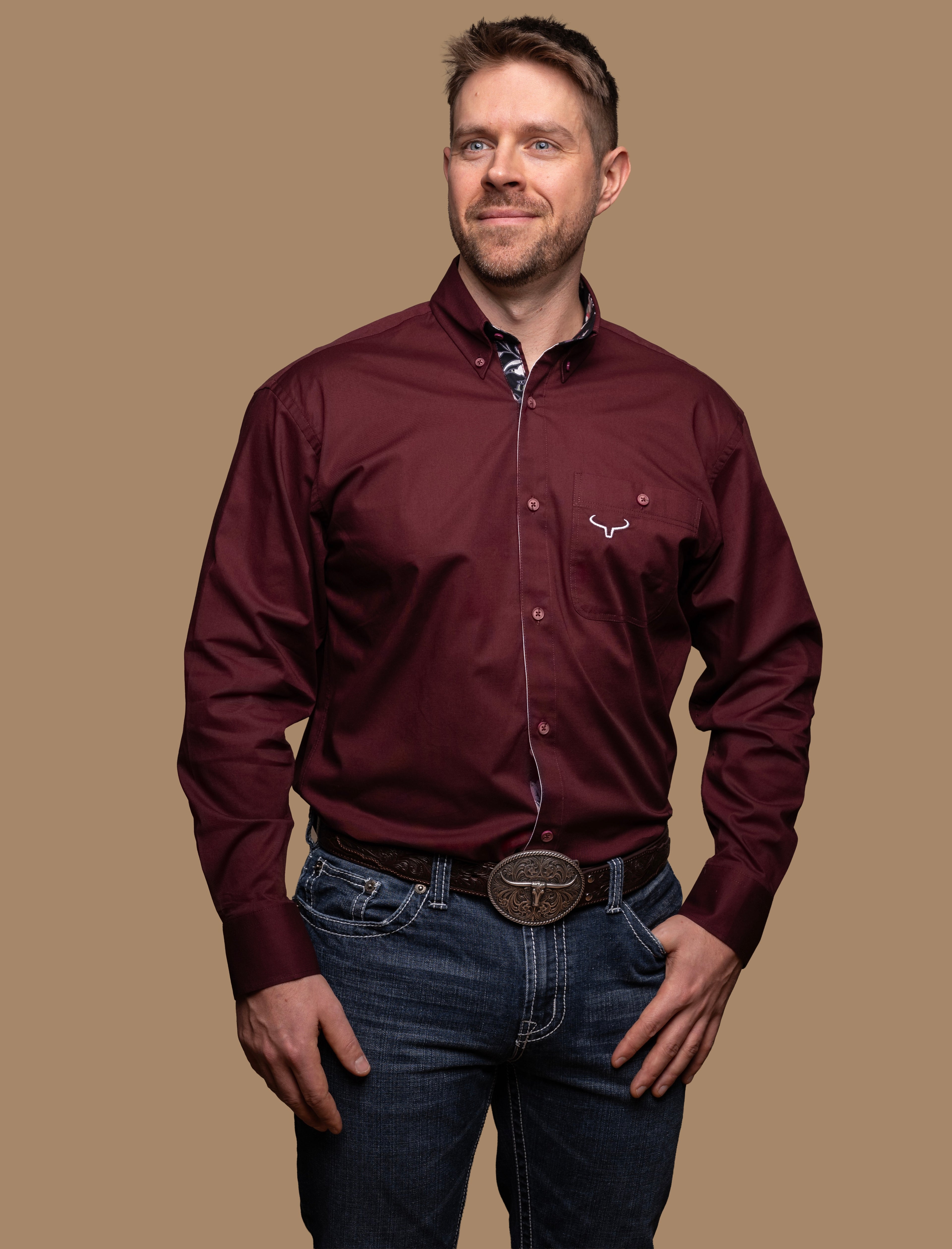 Ranch Brand | Chemise Homme | Bourgogne