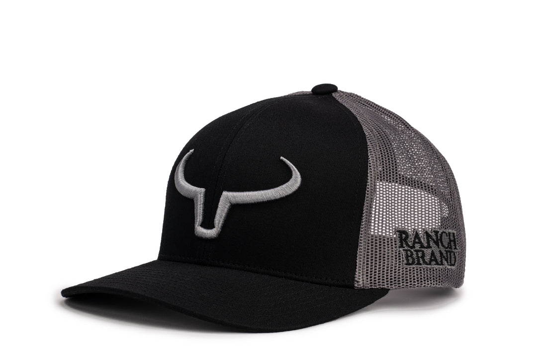 Rancher Enfant | Noir &amp; Mesh Graphite | Logo Silver