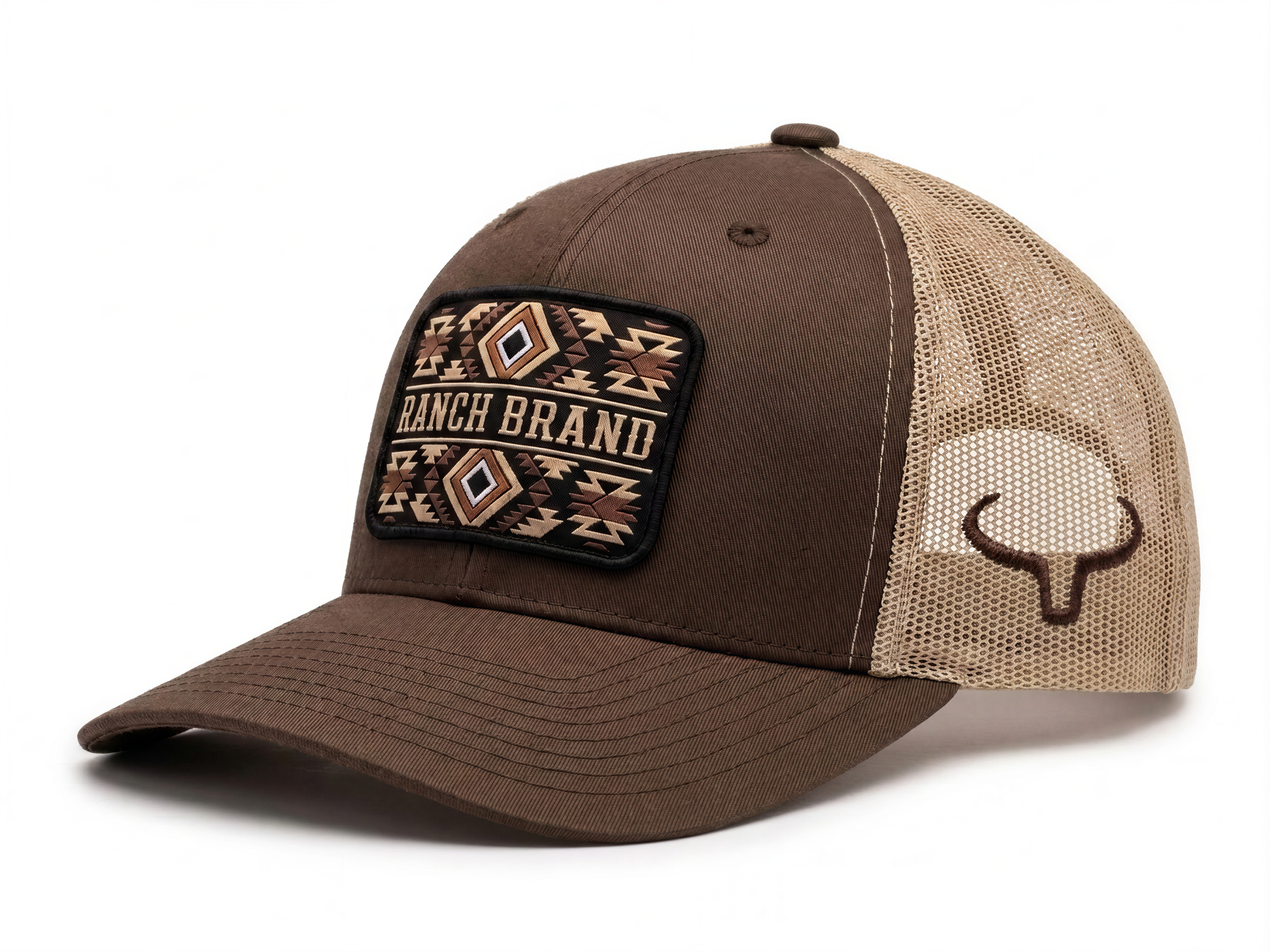 Casquette Patch 4 | Brun &amp; Mesh Beige |