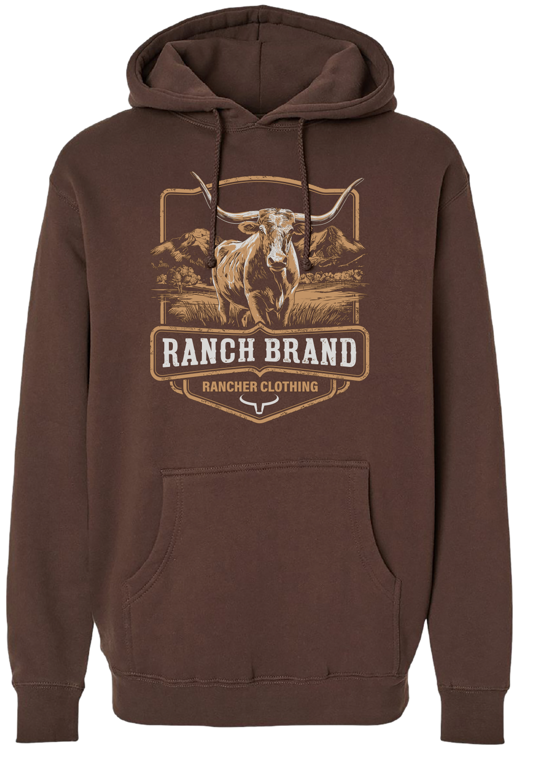 Ranch Brand | Hoodie Unisexe Longhorn 3 | Brun