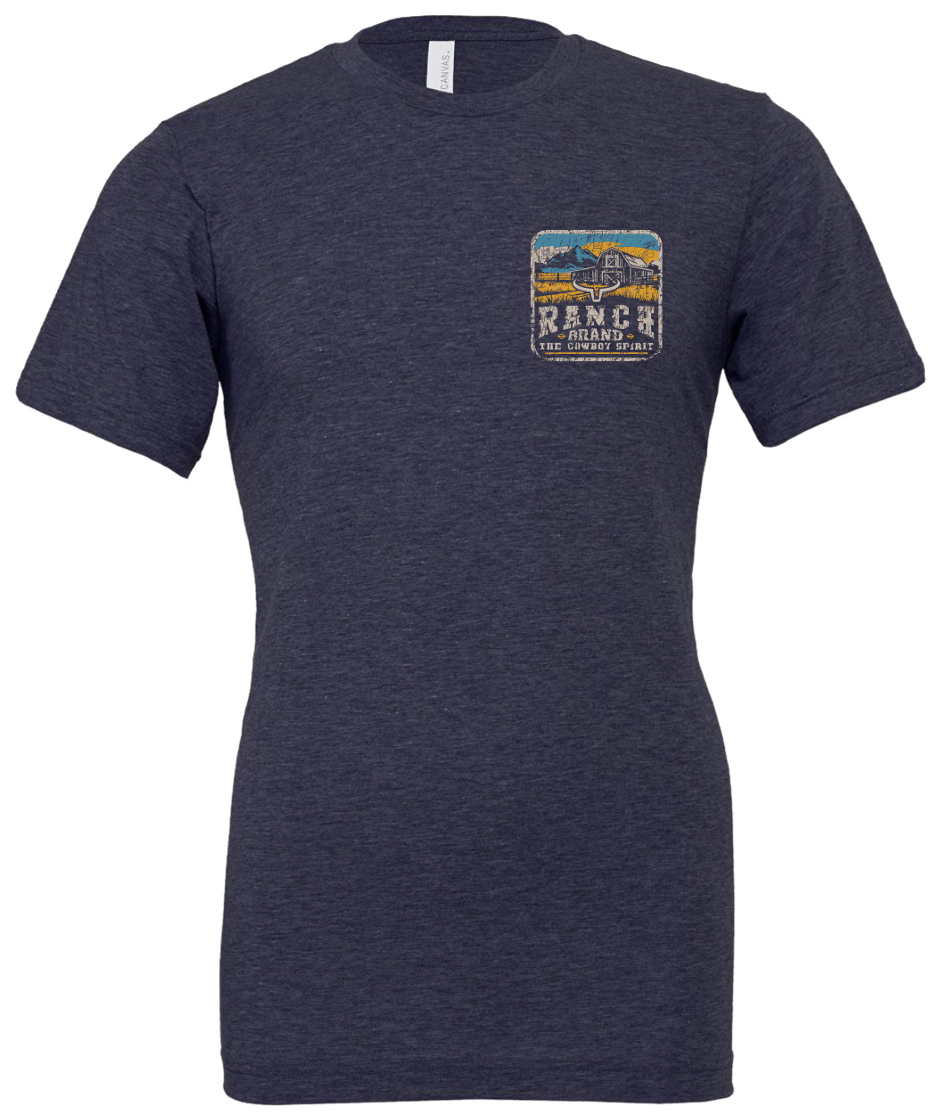 Ranch Brand | Men T-Shirt Barn 3 | Blue Gray