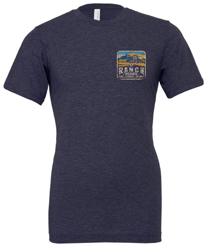 Ranch Brand | Men T-Shirt Barn 3 | Blue Gray