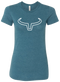 Ranch Brand | T-Shirt Femme Outline | Sarcelle & Blanc