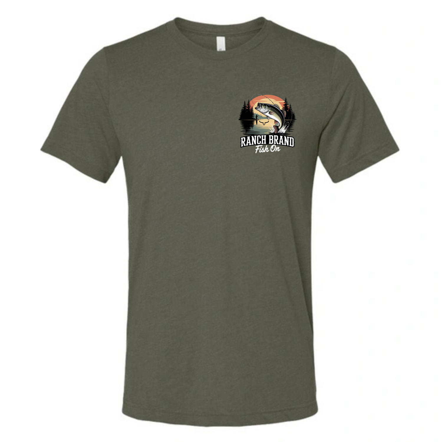T-Shirt Homme Fish On Army Ranch Brand