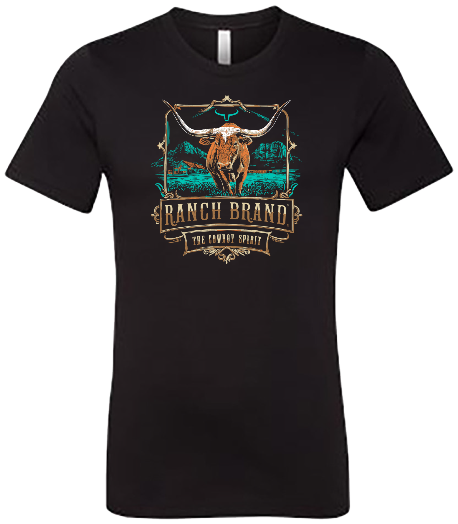 Ranch Brand | T-Shirt Homme Longhorn 4 | Noir