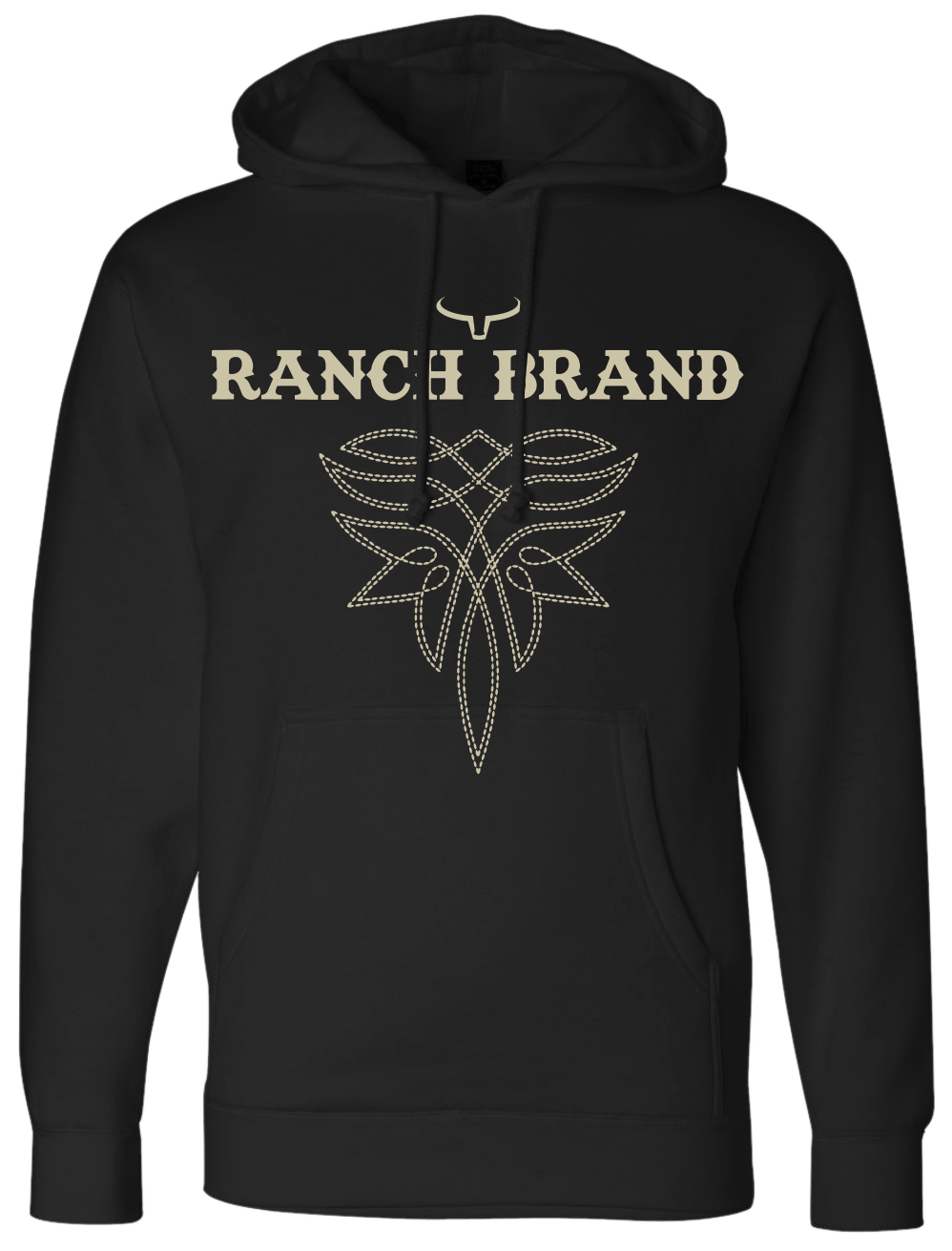 Ranch Brand | Hoodie Unisexe Stitches  | Noir